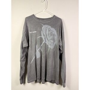 Pop Smoke Official Merch Long Sleeve Rose Graphic T-Shirt in Faded Men's Size XL